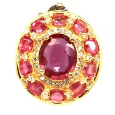 925 Sterling Silber Rot Rubin