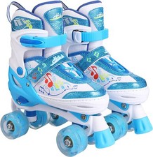 Kinder Rollschuhe Verstellbar M+LED Rollschuhe für Mädchen & Jungen Rollerskates