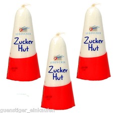 3x 250g Südzucker Zuckerhut Feuerzangenbowle Punsch Bowle Backen süßen