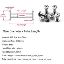 Messer Griff Schrauben Mutter