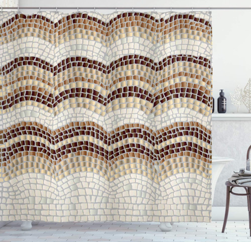 Braun creme mosaik - braun/creme, wasserdicht