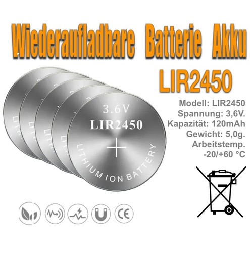 Akku lir2450 6v 120mah - lir2450,