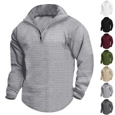 Herren Sweatjacke Casual Sweatshirt Pullover Pulli Freizeit Sport Langarm DE