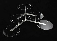 Aluminium Acryl Tortenständer Hochzeit 3 Etagen Etagere Geburtstag Alu Ø 30cm #