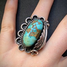 Navajo Ring Silber Türkis XL