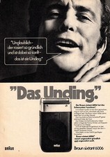 3w21563/ Alte Reklame aus 1972 – Braun sixtant 6006 - Rasierapparat