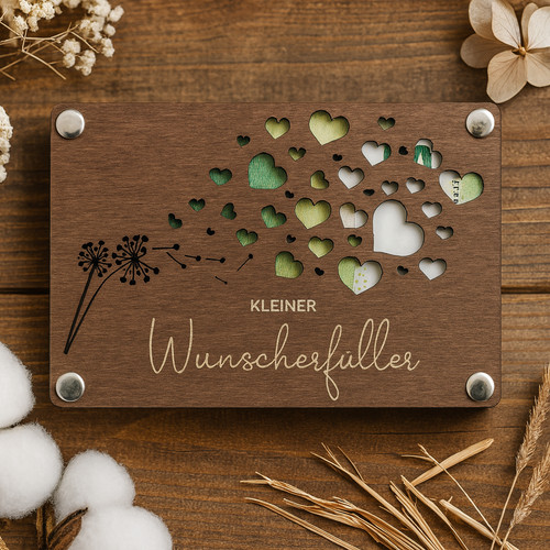 Holzkarte für geldgeschenke - holzkarte,