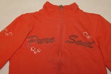 Pocopiano Jacke * Gr.116 * rot orange * Strickjacke Pullover Sterne Fleece