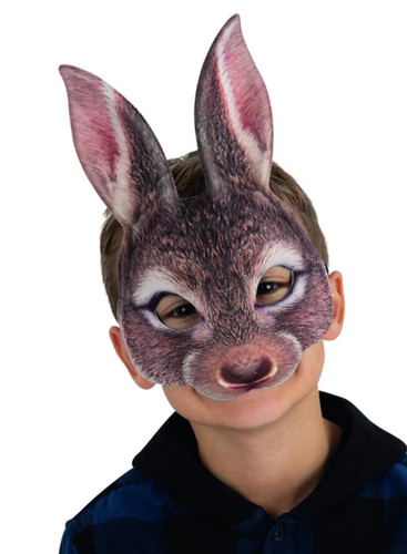 Kinder hasen maske braun - kinder,