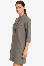 Lacoste Damen Klein Frauen Polokleid Grau Gr. 38 Rundhalsausschnitt EF9466