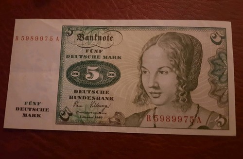 Deutsche mark schein r - deutsche, 5