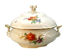 Große Meissen Insekten & Blumen Deckelterrine Terrine - 20625 –