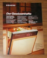 Seltene Werbung vintage SIEMENS LADY WG 7350 electronic Geschirrspüler #2 1981