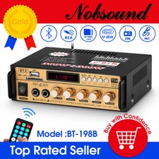 Analog Verstärker Bluetooth Empfänger Stereo Audio Amplifier USB Music Player