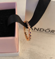 ** Original Pandora Steinchen Ring rosevergoldet Gr 18 **