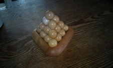 Geduldsspiel - Lernspiel aus Holz , Pyramide ,  sehr guter Zustand