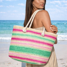 Große Strandtasche geflochten
