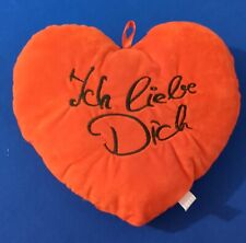 Plüschherz Ich liebe Dich (rot, Herzkissen, Plüschkissen)