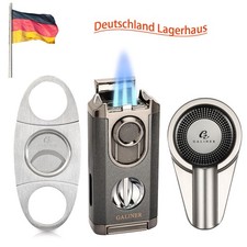 Zigarrenascher Alu Zigarren Aschenbecher Zigarrenschneider  Zigarre Feuerzeug