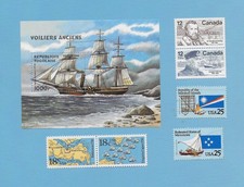 SEGELSCHIFFE #  kleines LOT: 6 Werte und 1 Block # postfrisch