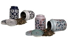 Teedose 2er Set runde Dose