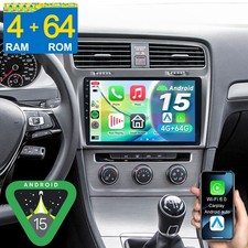 4+64G Android 15 Autoradio CarPlay WiFi GPS Navi für VW Golf 7 VII MK7 2012-2017