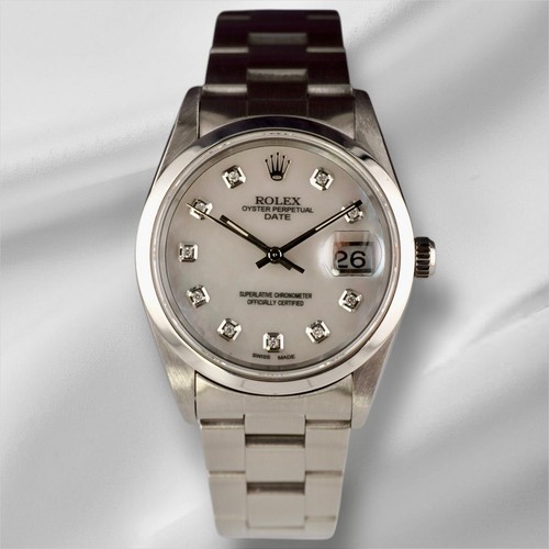 Rolex date 34mm damen - damen, weiße