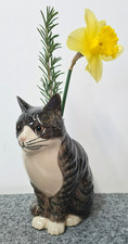 Vase Blumen Katze braun von