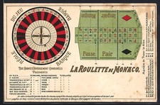 La Roulette de Monaco, Spieltisch, Ansichtskarte 