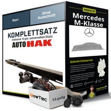 Für MERCEDES M-Klasse Typ W163 Anhängerkupplung starr +eSatz 13pol uni 98-05 NEU
