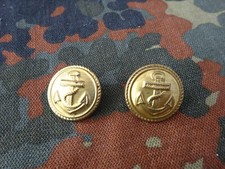 Original DDR NVA Marine Volksmarine Dienstgradabzeichen 2 x Knopf 20mm Navy