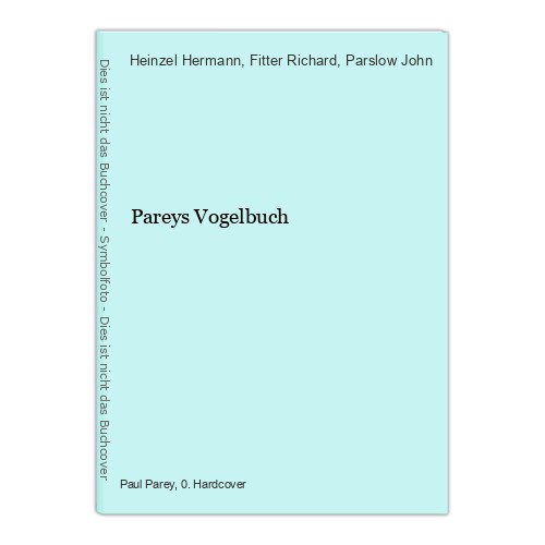 Pareys vogelbuch hermann - pareys,