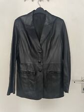 Echtleder Jacke Blazer Schwarz