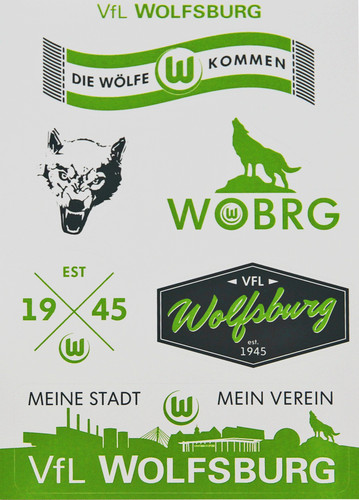 Vfl wolfsburg aufkleberkarte - wolfsburg,