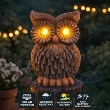 Solar Gartenfigur Eule mit