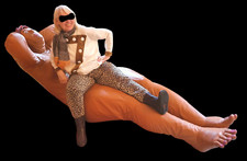 Erotisches Riesen-Leder Big-Sofa – Luxus-Unikat Designobjekt Handgefertigt