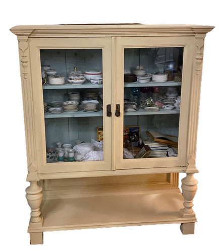 Alte vitrine vertiko schrank - vitrine,