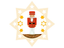 Fensterbild Deko "Nussknacker"