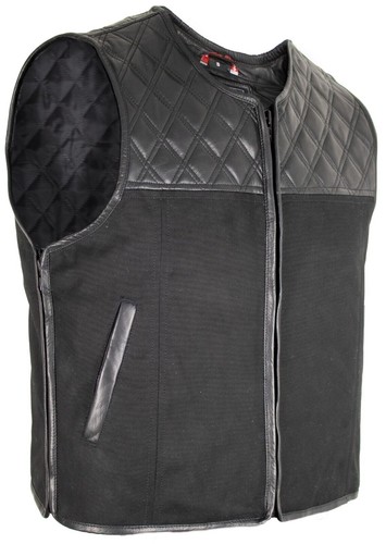 Herren bikerweste lederkutte - bikerweste,