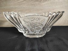 Ovale Kristall Obstschale Gebäckschale  Glasschale  Schale