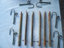 Tarnnetz - Zelt, Heringe mit Abspannhaken, 6 Stück