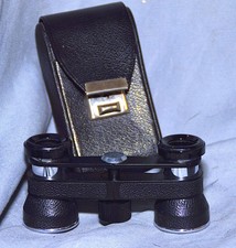 Opernglas Theaterglas ROW Rathenow, DDR, schwarz, Etui