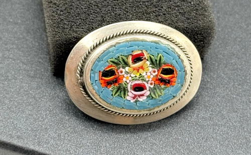 Vintage mosaik brosche italien - mosaik,