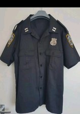 NEU, US POLICE UNIFORM - HEMD SHIRT, SCHWARZ,NEW YORK, SIZE: S, M, L, XL, 2XL