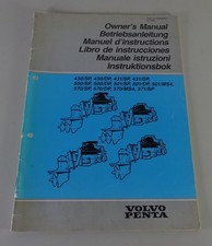 Betriebsanleitung Volvo Penta Motor 431/SP bis 571/SP Englisch Stand 08/1990