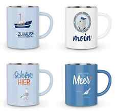La Vida Thermobecher Thermotasse Isolierbecher Kaffeetasse Edelstahl maritim