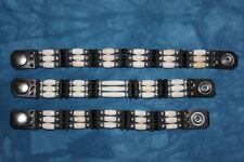 Knochenarmband,, echt Knochen, Leder, Glas, Druckknopf, Indianerschmuck 