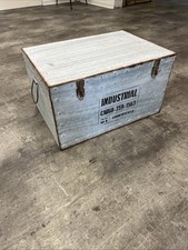 Alte Vintage Metalltruhe Metallbox mit Deckel Zinkblech tolle Optik & Zustand