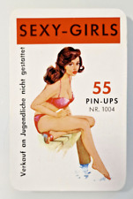 Seltenes original unbespieltes Pin-Up Kartenspiel Sexy-Girls No. 1004 von 1960