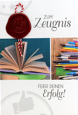 Kurt Eulzer Karte zum Zeugnis Glückwunschkarte Abschluss Prüfung Abiturkarte